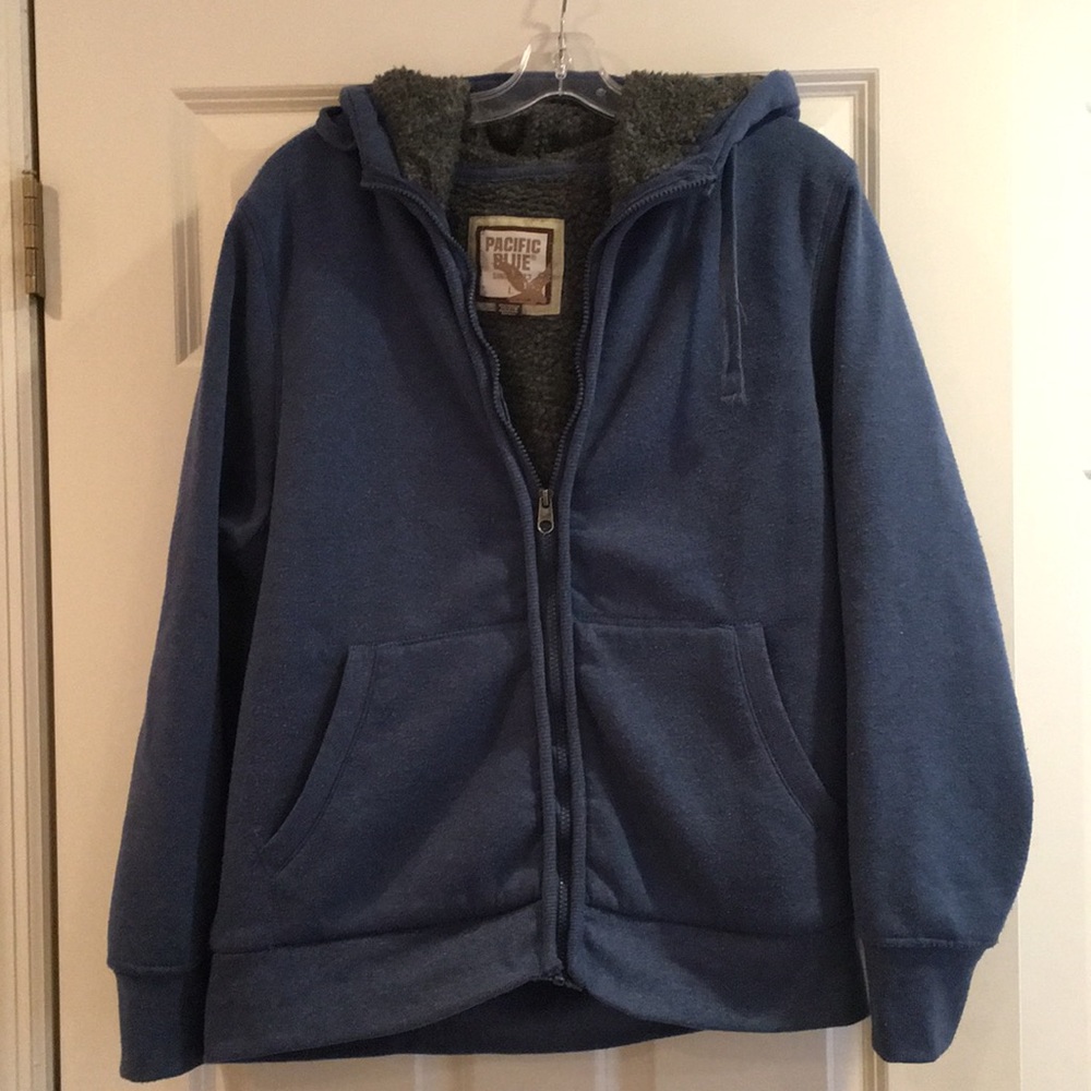 Pacific Blue Insulated Hooded Sweatshirt — L
